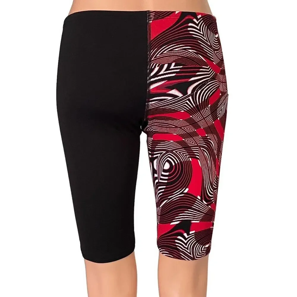 SPEEDO Red & Black Swim Trunks Drawstring Jammer Swimsuit ~ Men's Size 32
